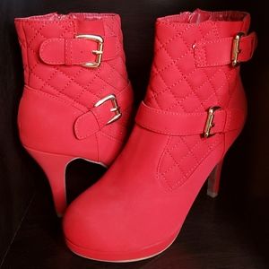 High heel booties